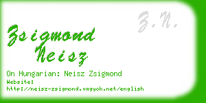 zsigmond neisz business card